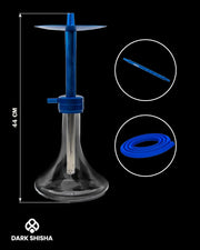 Narghilè Mr. Eds E29 Boss Blu in alluminio alto 44 cm con boccaglio e tubo in silicone